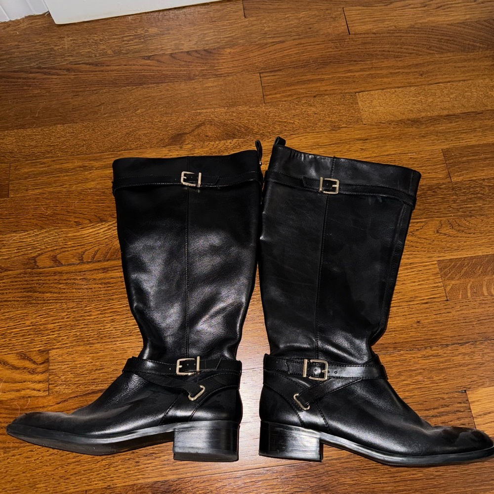 Size 9 Wide Calf Black Riding Boots